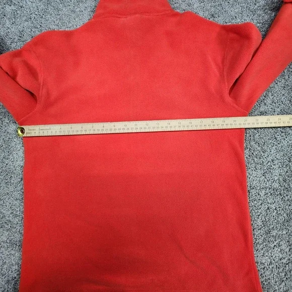 North Face 1/4 Mens Small Fleece Pullover Red Sweater Outdoors Gorpcore - Picture 9 of 13